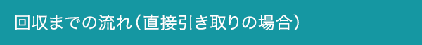 回収までの流れ（直接引き取りの場合）