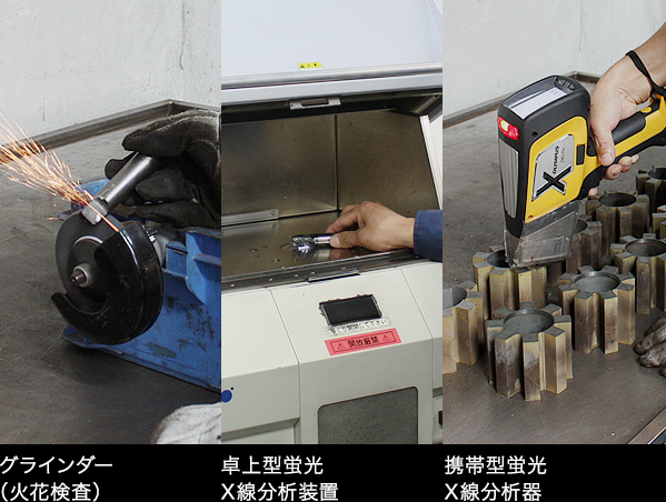 グラインダー（火花検査）/卓上型蛍光X線分析装置/携帯型蛍光X線分析器